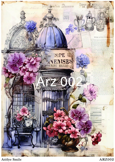Rice Decoupage Paper - ARZ-002