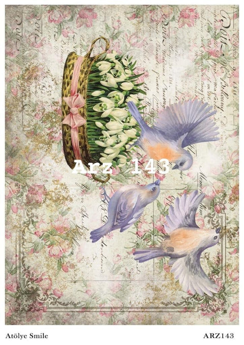 Rice Decoupage Paper - ARZ-143