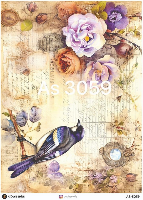 Rice Decoupage Paper - AS-3059
