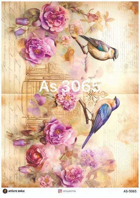 Rice Decoupage Paper - AS-3065