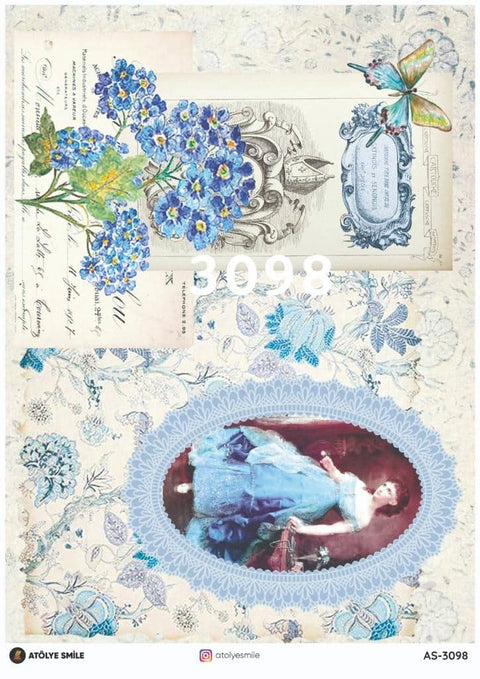 Rice Decoupage Paper - AS-3098