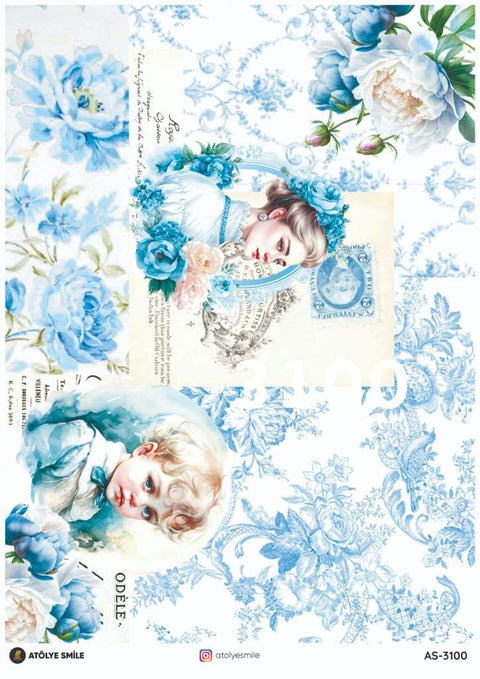 Rice Decoupage Paper - AS-3100