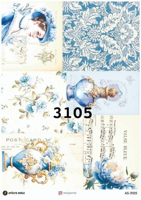 Rice Decoupage Paper - AS-3105