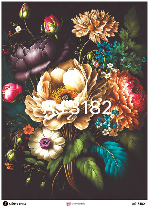 Rice Decoupage Paper - AS-3182