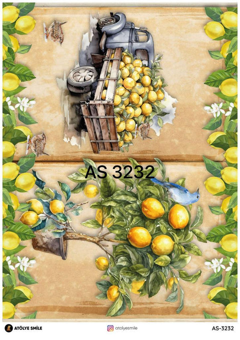 Rice Decoupage Paper - AS-3232
