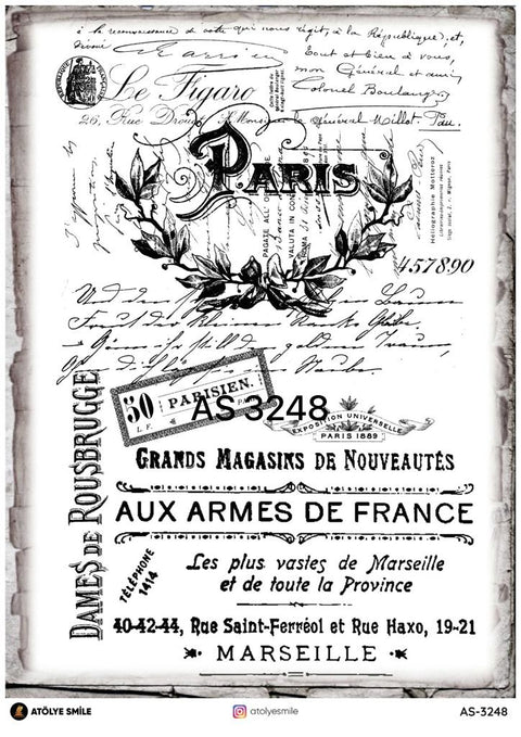 Rice Decoupage Paper - AS-3248