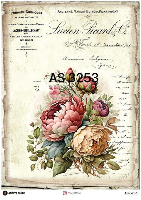 Rice Decoupage Paper - AS-3253