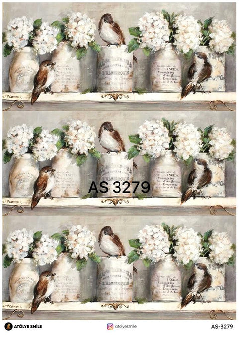 Rice Decoupage Paper - AS-3279