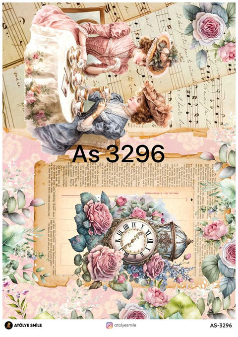 Rice Decoupage Paper - AS-3296