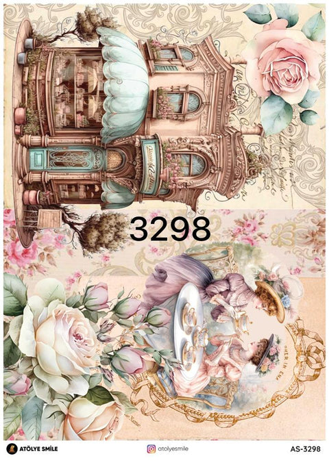 Rice Decoupage Paper - AS-3298