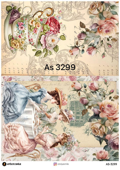 Rice Decoupage Paper - AS-3299