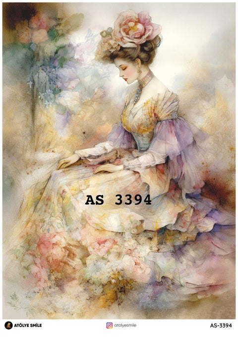 Rice Decoupage Paper - AS-3394