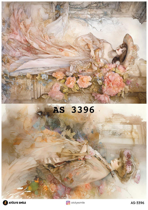 Rice Decoupage Paper - AS-3396