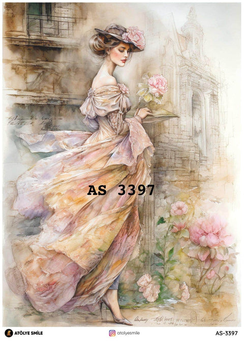 Rice Decoupage Paper - AS-3397
