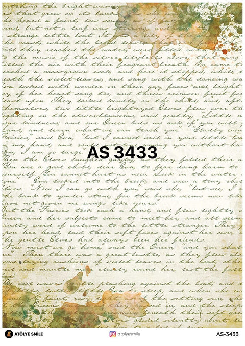 Rice Decoupage Paper - AS-3433