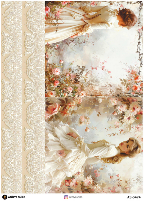 Rice Decoupage Paper - AS-3474