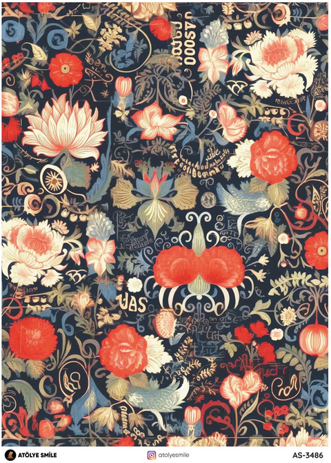 Rice Decoupage Paper - AS-3486