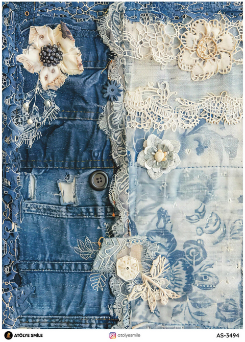 Rice Decoupage Paper - AS-3494