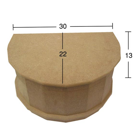 Wooden Box (Half Moon Design) - KU-271