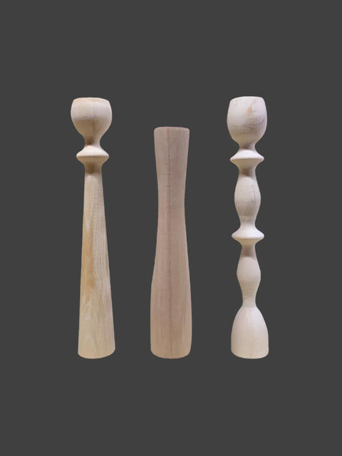 Wooden Candle Holder (Set of 3) - SM-02