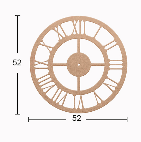 Wooden Clock with Roman Numbers - DS-75