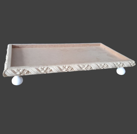 Wooden Tray with Applique (Rectangle) (Medium)